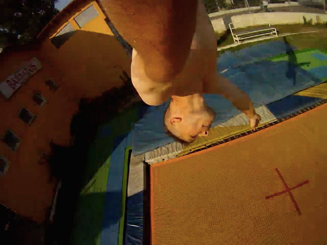 Selfie am Trampolin mit der GoPro